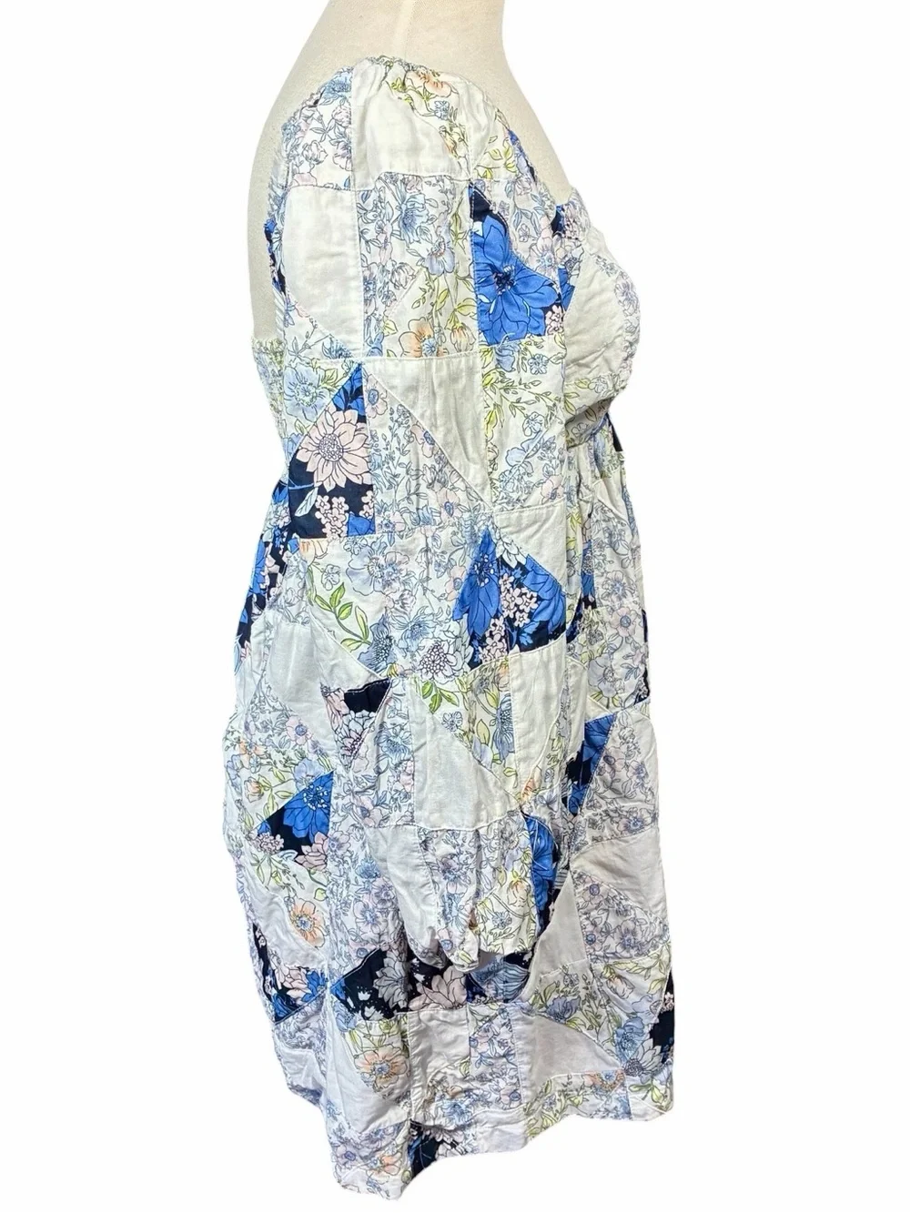 J. Crew Squareneck Cotton Voile Dress Patchwork Floral Women's Size XS - Picture 5 of 10